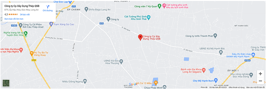 google map nhà máy QSB Steel